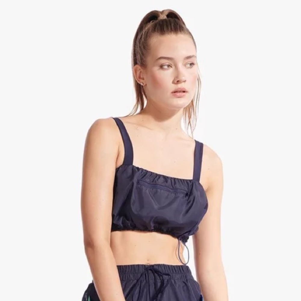 STAUD Navy and Blue Top